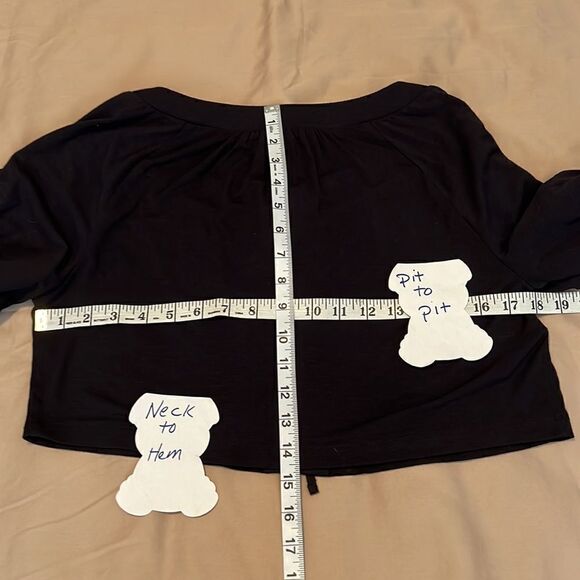 NWT Ann Taylor Loft size M tie front cropped puffy sleeve jacket - Picture 9 of 9